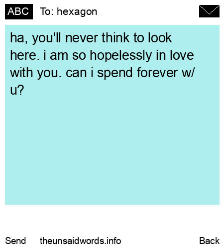 unsent message to hexagon