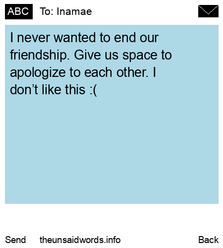 unsent message to Inamae