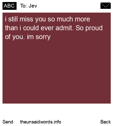 unsent message to Jev