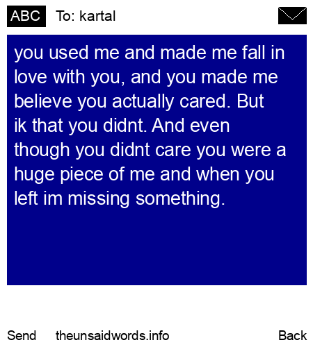 unsent message to kartal