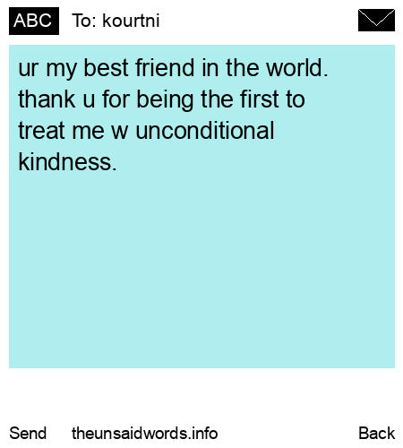 unsent message to kourtni