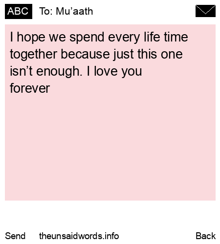 unsent message to Mu’aath 