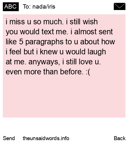 unsent message to nada/iris