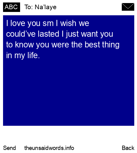 unsent message to Na’laye
