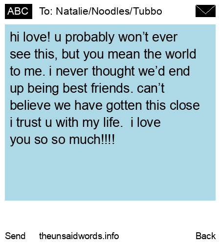unsent message to Natalie/Noodles/Tubbo