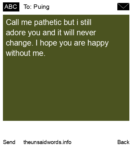 unsent message to Puing