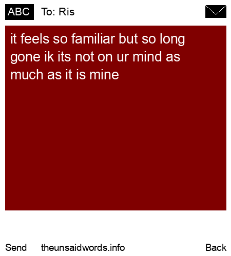 unsent message to Ris