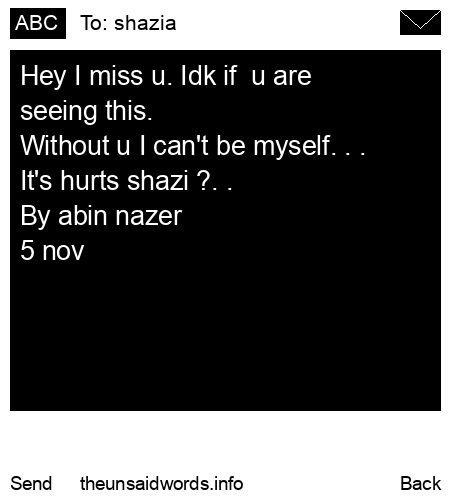 unsent message to shazia