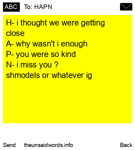 unsent message to HAPN