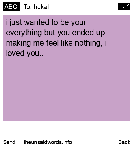 unsent message to hekal