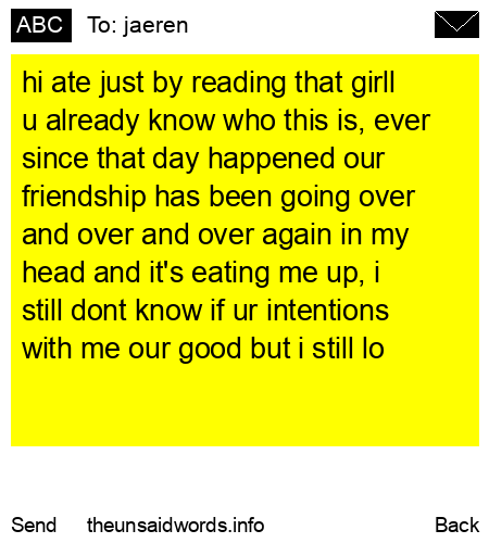 unsent message to jaeren