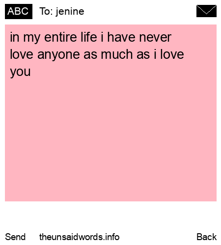 unsent message to jenine