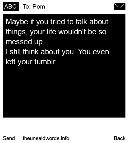 unsent message to Pom