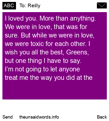 unsent message to Reilly