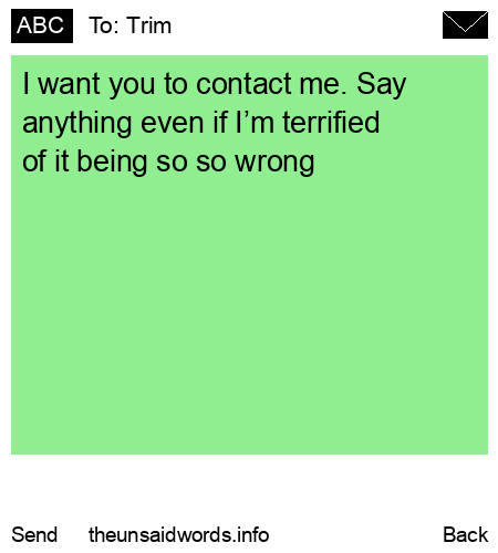 unsent message to Trim