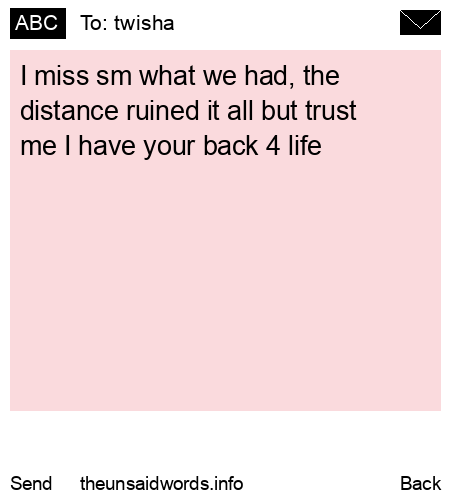unsent message to twisha
