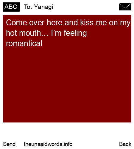 unsent message to Yanagi