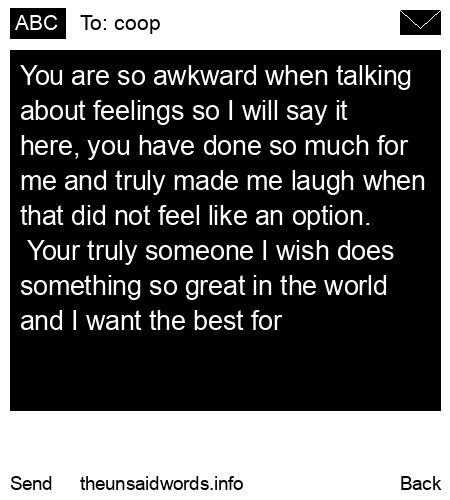 unsent message to coop