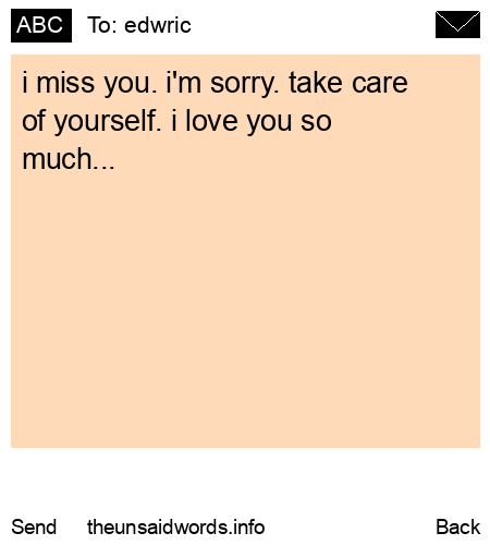 unsent message to edwric