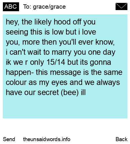 unsent message to grace/grace