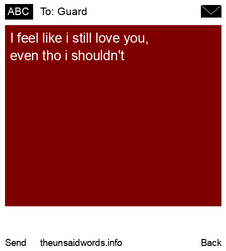 unsent message to Guard 