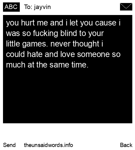 unsent message to jayvin