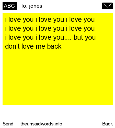 unsent message to jones