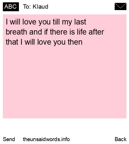 unsent message to Klaud
