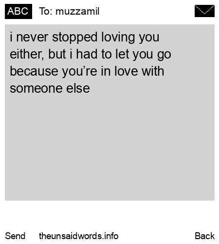 unsent message to muzzamil 