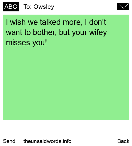 unsent message to Owsley