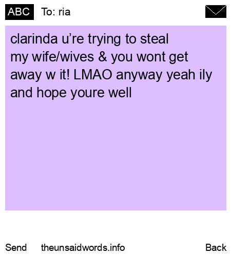 unsent message to ria