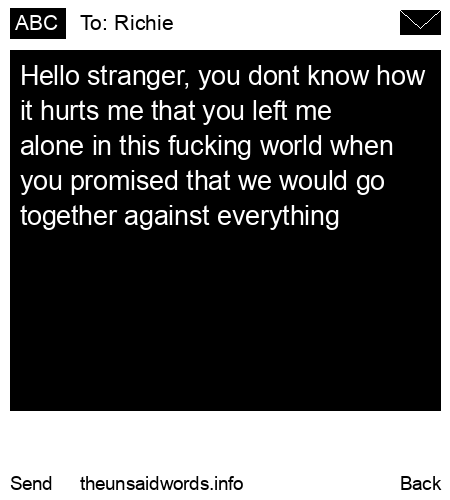 unsent message to Richie