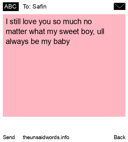 unsent message to Safin