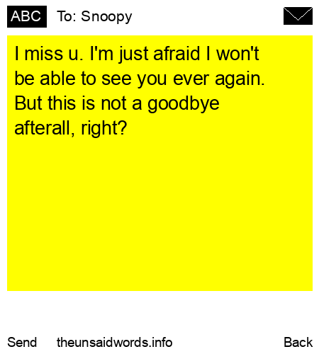unsent message to Snoopy