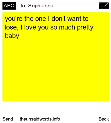 unsent message to Sophianna 