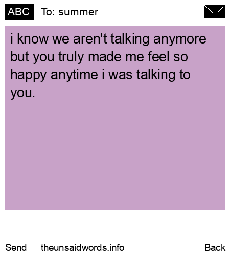unsent message to summer