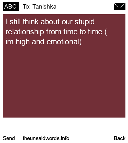 unsent message to Tanishka