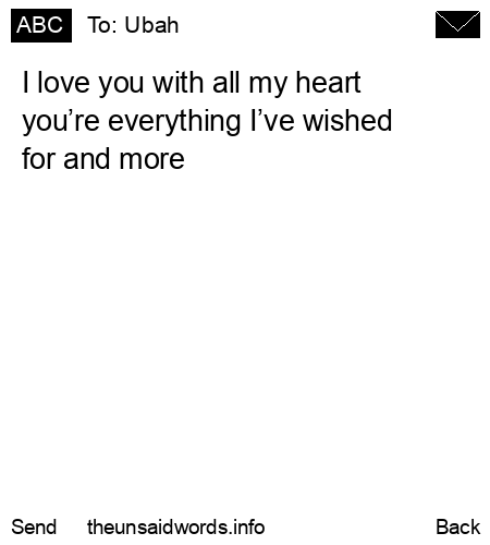 unsent message to Ubah