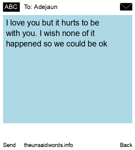 unsent message to Adejaun