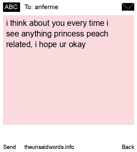 unsent message to anfernie 