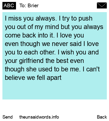 unsent message to Brier