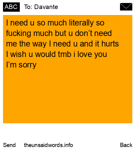 unsent message to Davante