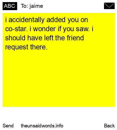 unsent message to jaime