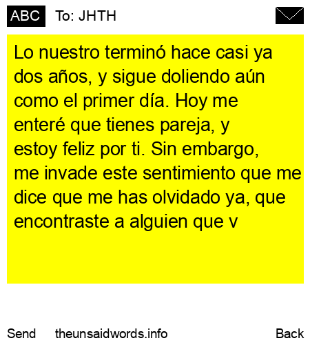 unsent message to JHTH