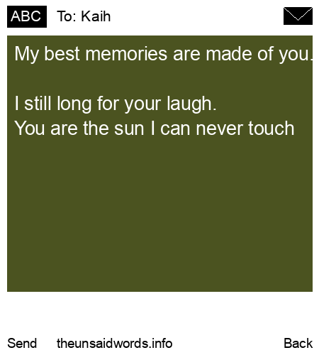 unsent message to Kaih
