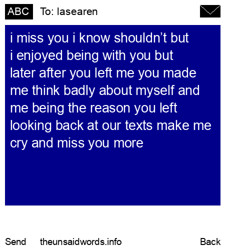 unsent message to lasearen