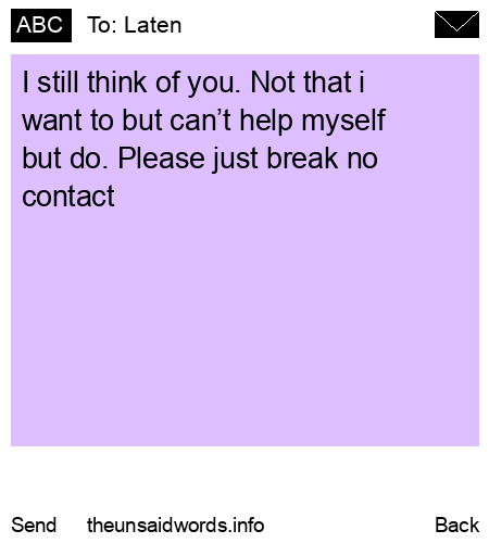 unsent message to Laten