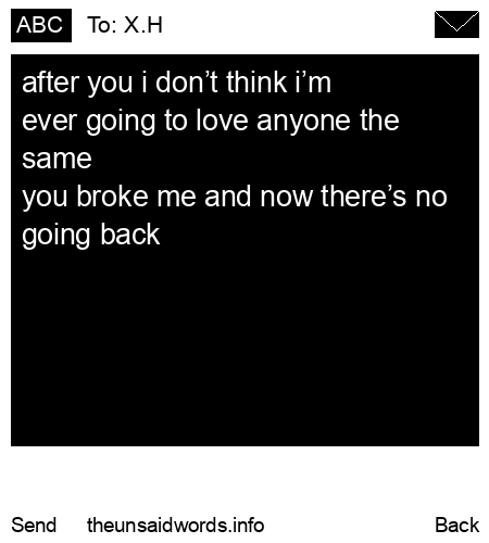 unsent message to X.H
