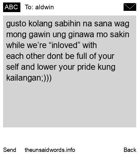 unsent message to aldwin