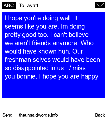 unsent message to ayatt
